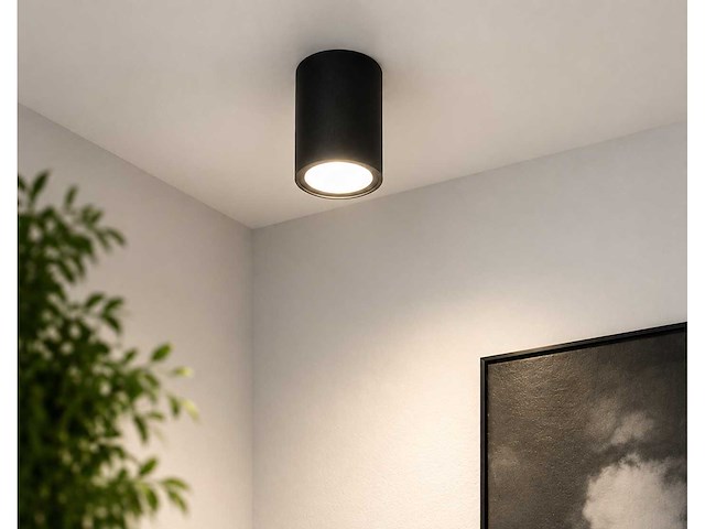 30 x led opbouw spot 5w – 4200k neutraal wit - zwart – ip20 – sandra-5/xl - afbeelding 5 van  5