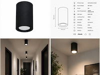 30 x led opbouw spot 5w – 4200k neutraal wit - zwart – ip20 – sandra-5/xl - afbeelding 4 van  5
