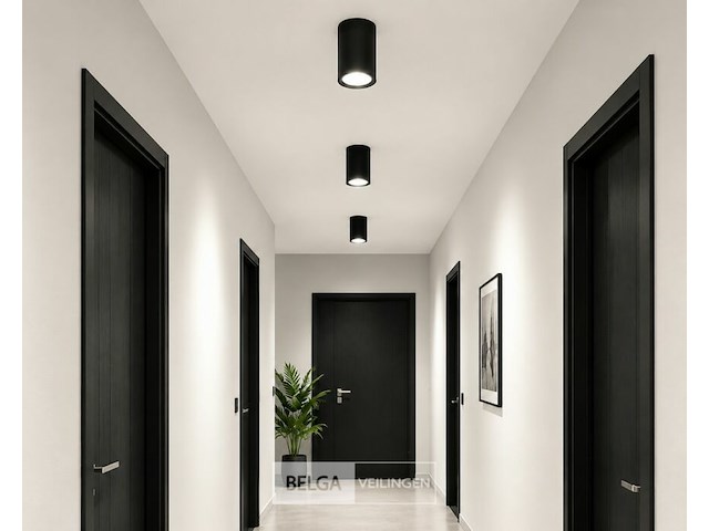 30 x led opbouw spot 5w – 4200k neutraal wit - zwart – ip20 – sandra-5/xl - afbeelding 1 van  6