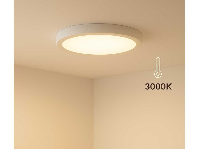 30 x led paneel – rond opbouw – 30w – 3000k warm wit – ip20 - afbeelding 1 van  5