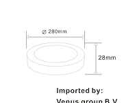 30 x led paneel – rond opbouw – 30w – 3000k warm wit – ip20 - afbeelding 4 van  5