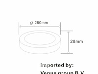 30 x led paneel – rond opbouw – 30w – 3000k warm wit – ip20 - afbeelding 5 van  6