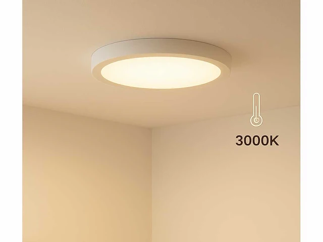 30 x led paneel – rond opbouw – 30w – 3000k warm wit – ip20 - afbeelding 1 van  5