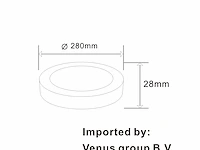 30 x led paneel – rond opbouw – 30w – 3000k warm wit – ip20 - afbeelding 4 van  5