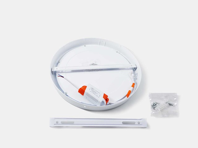 30 x led paneel – rond opbouw – 30w – 6500k koud wit – ip20 - afbeelding 2 van  4