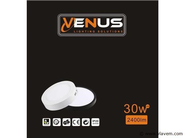 30 x led paneel – rond opbouw – 30w – 6500k koud wit – ip20 - afbeelding 4 van  4
