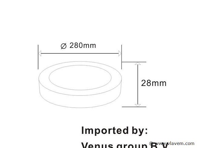 30 x led paneel – rond opbouw – 30w – 6500k koud wit – ip20 - afbeelding 3 van  4