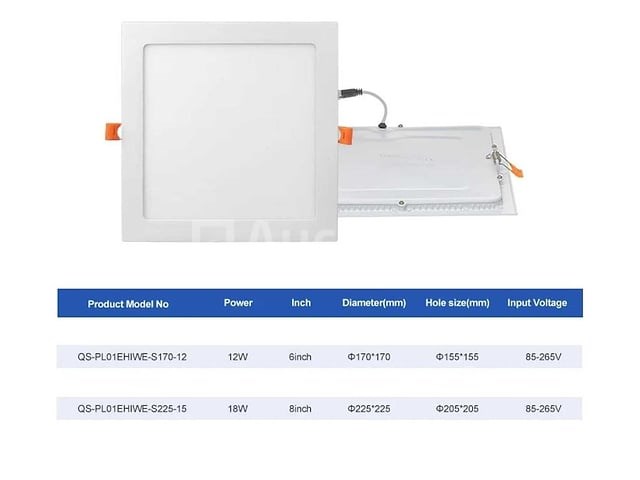 30 x led paneel – vierkant inbouw – 18w – 3000k warm wit – ip20 - afbeelding 4 van  4