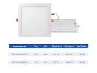 30 x led paneel – vierkant inbouw – 18w – 3000k warm wit – ip20 - afbeelding 4 van  4