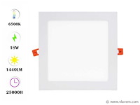 30 x led paneel – vierkant inbouw – 18w – 3000k warm wit – ip20 - afbeelding 1 van  4