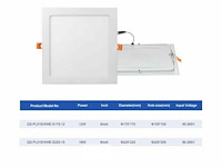 30 x led paneel – vierkant inbouw – 18w – 3000k warm wit – ip20 - afbeelding 5 van  5