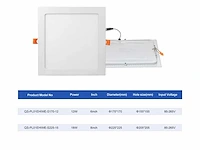 30 x led paneel – vierkant inbouw – 18w – 3000k warm wit – ip20 - afbeelding 4 van  4