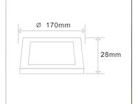 30 x led paneel – vierkant opbouw – 12w – 3000k warm wit – ip20 - afbeelding 2 van  4