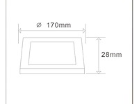 30 x led paneel – vierkant opbouw – 12w – 3000k warm wit – ip20 - afbeelding 3 van  4