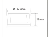 30 x led paneel – vierkant opbouw – 12w – 3000k warm wit – ip20 - afbeelding 3 van  3