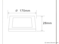 30 x led paneel – vierkant opbouw – 12w – 3000k warm wit – ip20 - afbeelding 3 van  4