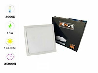 30 x led paneel – vierkant opbouw – 18w – 3000k warm wit – ip20 - afbeelding 2 van  5