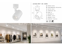 30 x led rail spot 5w – 4200k neutraal wit - wit – ip20 – arizona-5 - afbeelding 5 van  5