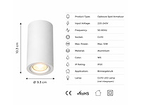 30 x opbouw spot armatuur – gu10 – wit – ip20 – frezya-r - afbeelding 3 van  5