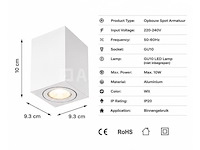30 x opbouw spot armatuur – gu10 – wit – ip20 – frezya-s - afbeelding 5 van  5