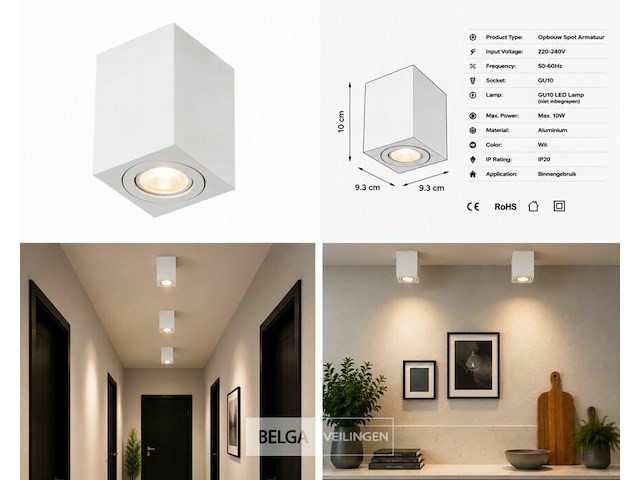 30 x opbouw spot armatuur – gu10 – wit – ip20 – frezya-s - afbeelding 6 van  6