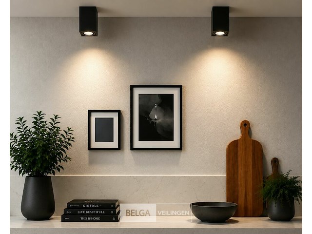 30 x opbouw spot armatuur – gu10 – zwart – ip20 – frezya-s - afbeelding 1 van  6