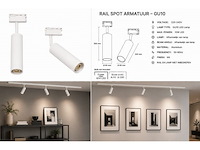 30 x rail spot armatuur – gu10 – wit – ip20 – londra-g - afbeelding 2 van  5