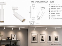 30 x rail spot armatuur – gu10 – wit – ip20 – londra-g - afbeelding 5 van  5