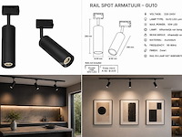 30 x rail spot armatuur – gu10 – zwart – ip20 – londra-g - afbeelding 5 van  5