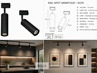 30 x rail spot armatuur – gu10 – zwart – ip20 – londra-g - afbeelding 6 van  6