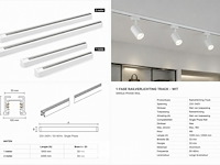 30 x railverlichting track – 1 fase – 1 meter – wit - lighting track - afbeelding 5 van  6