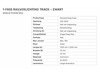 30 x railverlichting track – 1 fase – 1 meter – zwart - lighting track - afbeelding 5 van  5