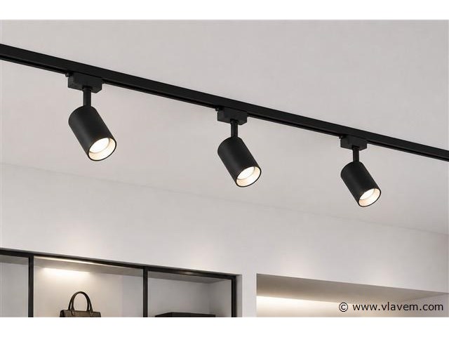 30 x railverlichting track – 1 fase – 1 meter – zwart - lighting track - afbeelding 3 van  5