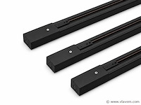 30 x railverlichting track – 1 fase – 2 meter – zwart - lighting track - afbeelding 1 van  5