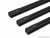 30 x railverlichting track – 1 fase – 2 meter – zwart - lighting track - afbeelding 1 van  5