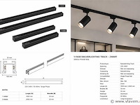 30 x railverlichting track – 1 fase – 2 meter – zwart - lighting track - afbeelding 4 van  5