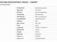 30 x railverlichting track – 1 fase – 2 meter – zwart - lighting track - afbeelding 6 van  6