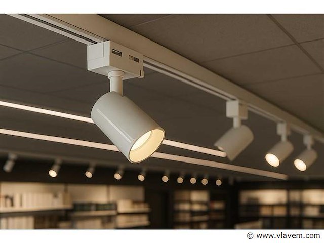 30 x spot op orientable rail gu10 – wit – eenfase – ø58x80x114 mm – ip20 - afbeelding 1 van  3