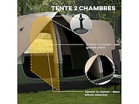 3.000mm waterdichte flysheet 6-persoons gezinskampeertent, lichtgewicht, geventileerd, eenvoudig in elkaar te zetten - afbeelding 5 van  5