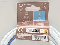 (300x) stoffen snoer, 3 m – wit chacon 61040 - afbeelding 4 van  6