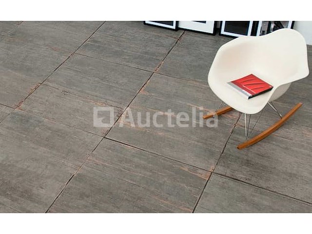 30m² blendart grey 60x60 rectificatie, vloer en muur met houten effect - afbeelding 1 van  1