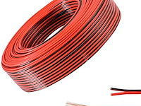 30m twee aderkabel rood-zwart 18awg - afbeelding 1 van  2