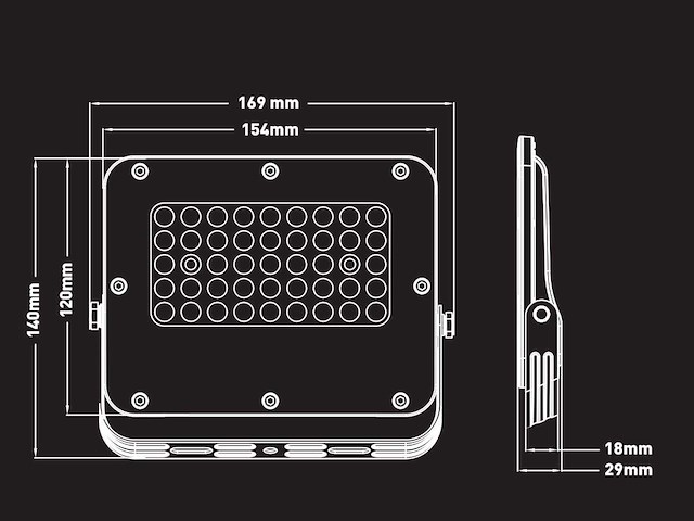 30w 3000k led breedstralers met lens waterdicht(20x) - afbeelding 4 van  6
