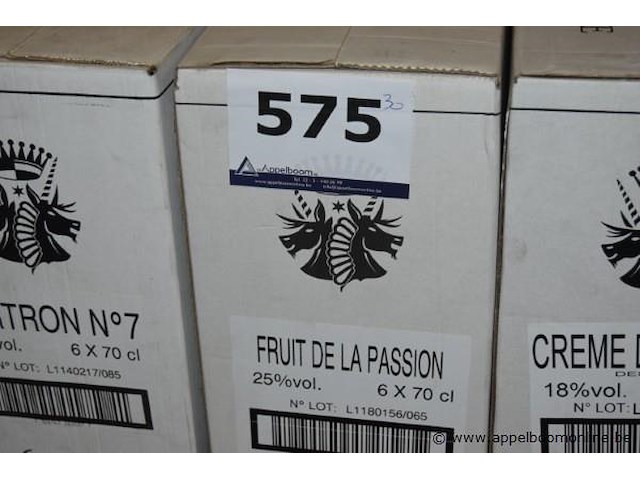 30x fles likeur, joseph cartron, wo. mangue (25%vol.), cartron n°7 (20%vol.), fruit de la passion (25%vol.), 70cl - afbeelding 3 van  3