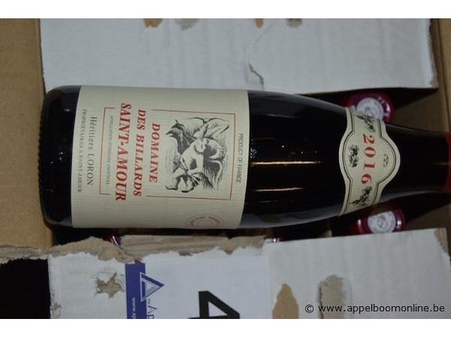 30x fles rode wijn, domaine des billards, saint-amour, 2016, 75cl - afbeelding 2 van  3
