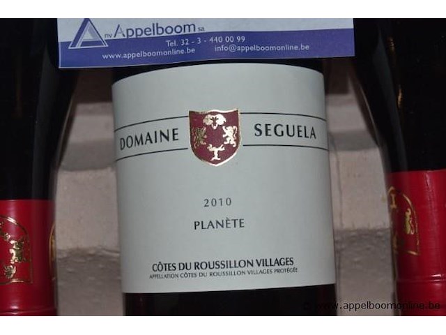 30x fles rode wijn domaine seguela planète 2010, côtes du roussillon villages appellation protégée, 750ml - afbeelding 2 van  2