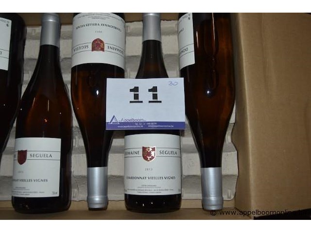 30x fles wijn, domaine seguela, chardonnay vieilles vignes 2013, côtes catalanes, 750ml - afbeelding 1 van  3
