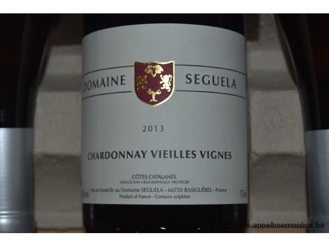 30x fles wijn, domaine seguela, chardonnay vieilles vignes 2013, côtes catalanes, 750ml - afbeelding 2 van  3