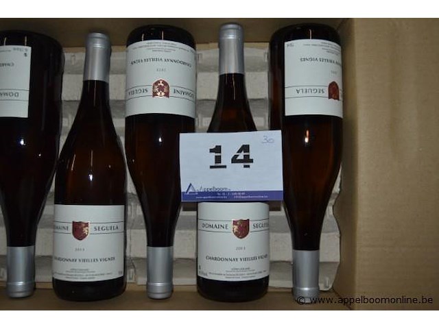 30x fles wijn, domaine seguela, chardonnay vieilles vignes 2013, côtes catalanes, 750ml - afbeelding 1 van  3