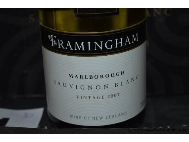 30x fles wijn, framingham, marlborough sauvignon blanc, 2007, 75cl - afbeelding 2 van  3